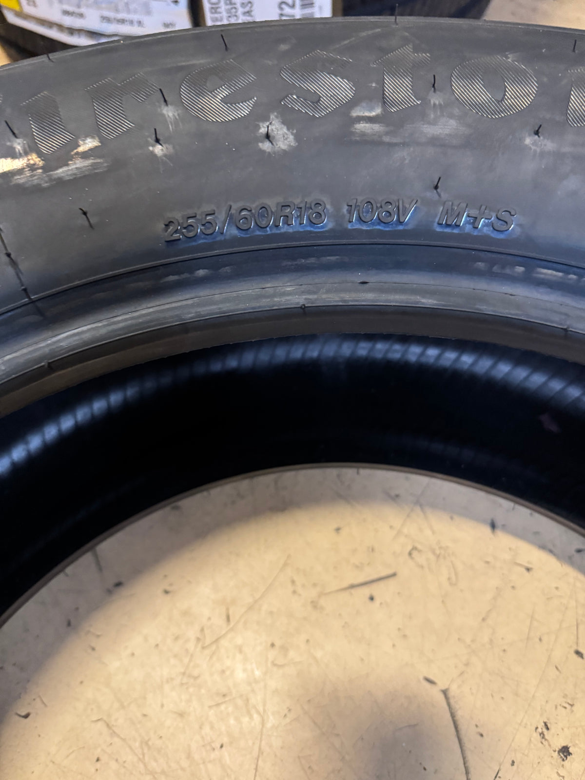 FIRESTONE FIREHAWK PURSUIT BSW P 255 60 18 108V ALL SEASON TIRE 012114