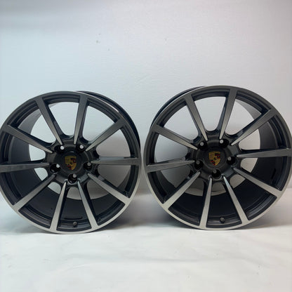 GENUINE PORSCHE 991 II C4 4S 4 S STAGGERED SET OF WHEELS R: 20X11 ET56 F: 20X8.5 ET49