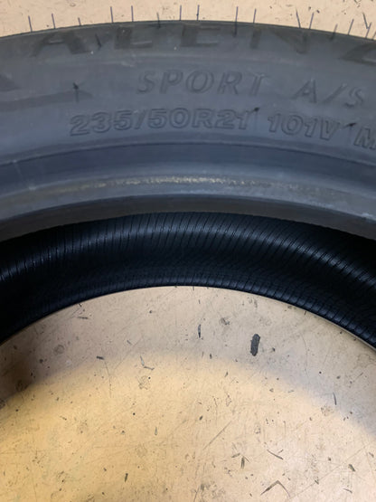2 BRIDGESTONE ALENZA SPORT A/S BSW P 235 50 21 101V UHP ALL SEASON TIRE 008494