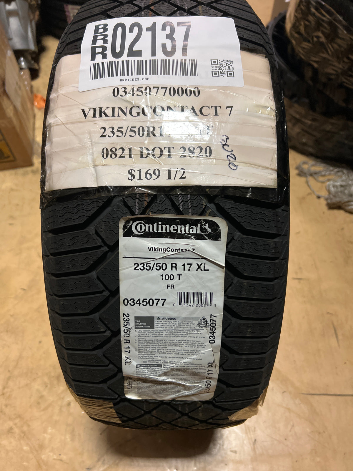 2 NEW CONTINENTAL VIKINGCONTACT 7 P 235 50 17 100T XL WINTER TIRES  3450770000