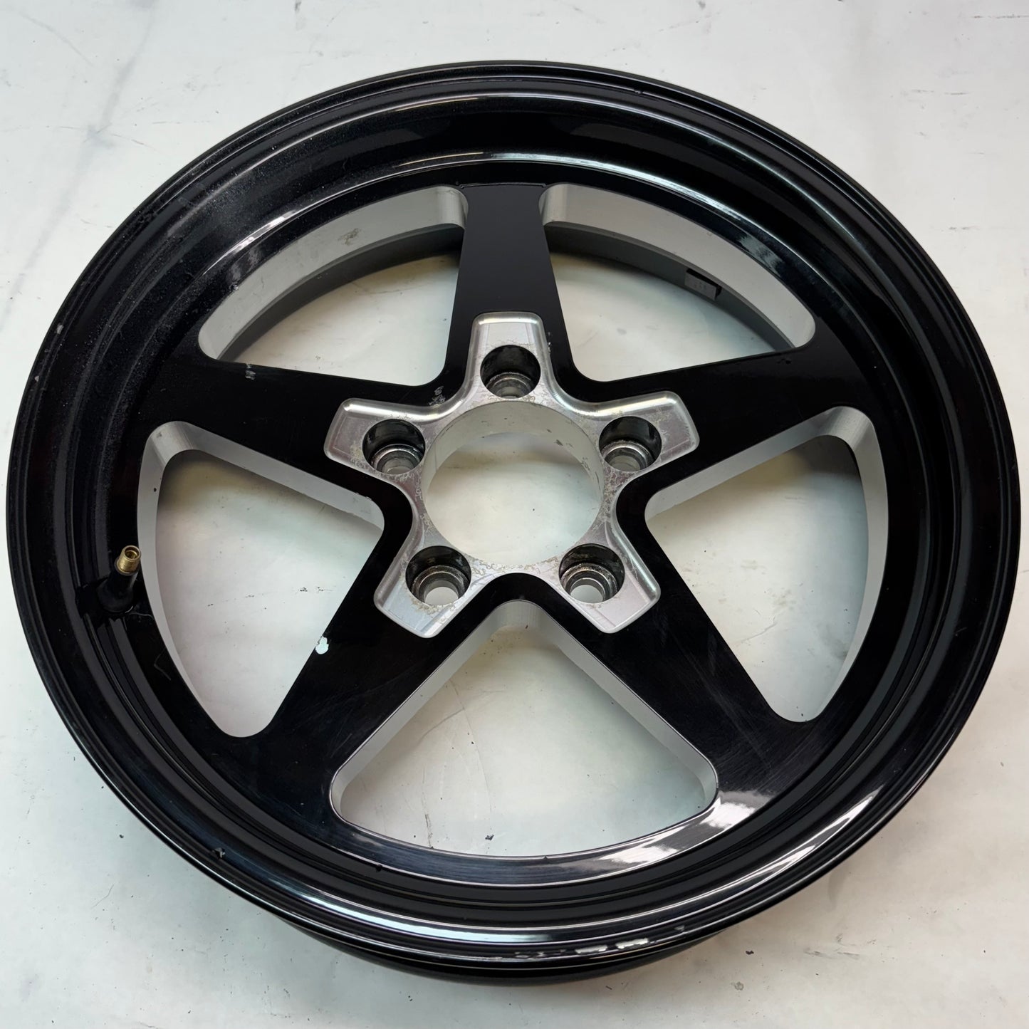 2 VISION SPORT STAR 571 WHEEL 15X4 5X114.3 GLOSS BLACK WITH MILLED CENTER -19MM