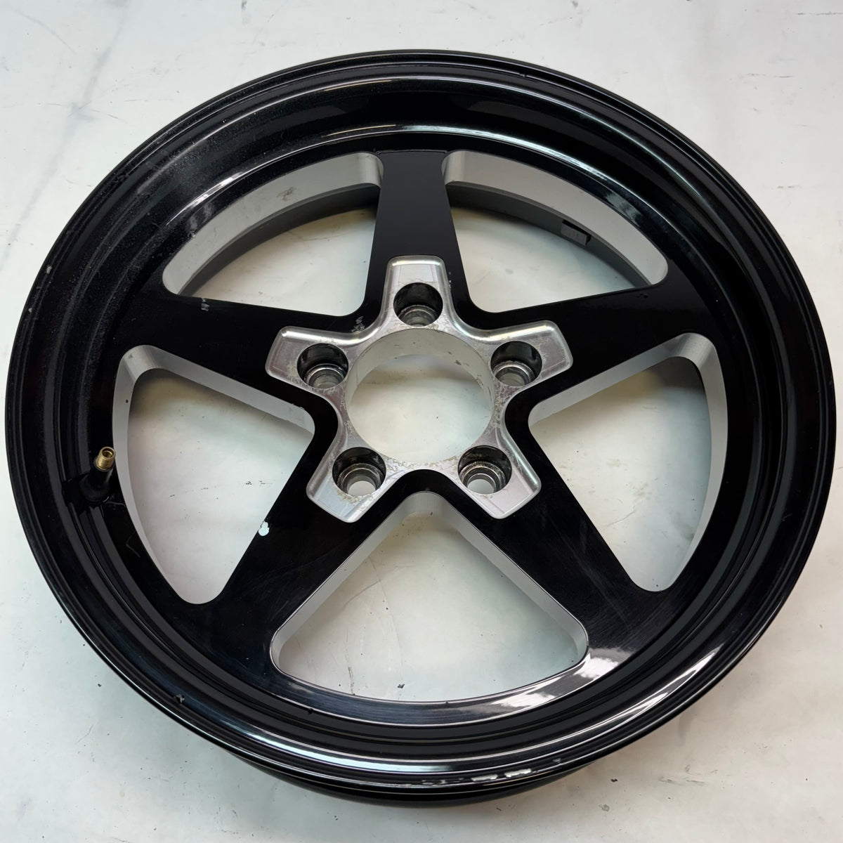 2 VISION SPORT STAR 571 WHEEL 15X4 5X114.3 GLOSS BLACK WITH MILLED CENTER -19MM