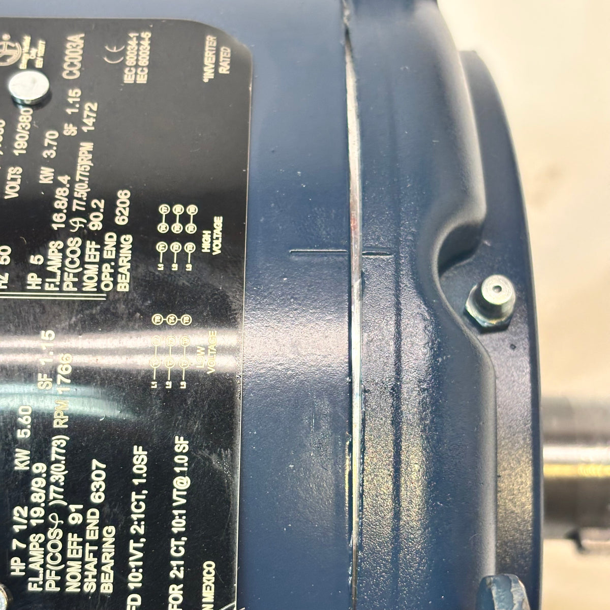 (DAMAGED) MARATHON 7.5 HP 1800 RPM 230/460V 3PH OPEND DRIP ELECTRIC MOTOR GT0016A