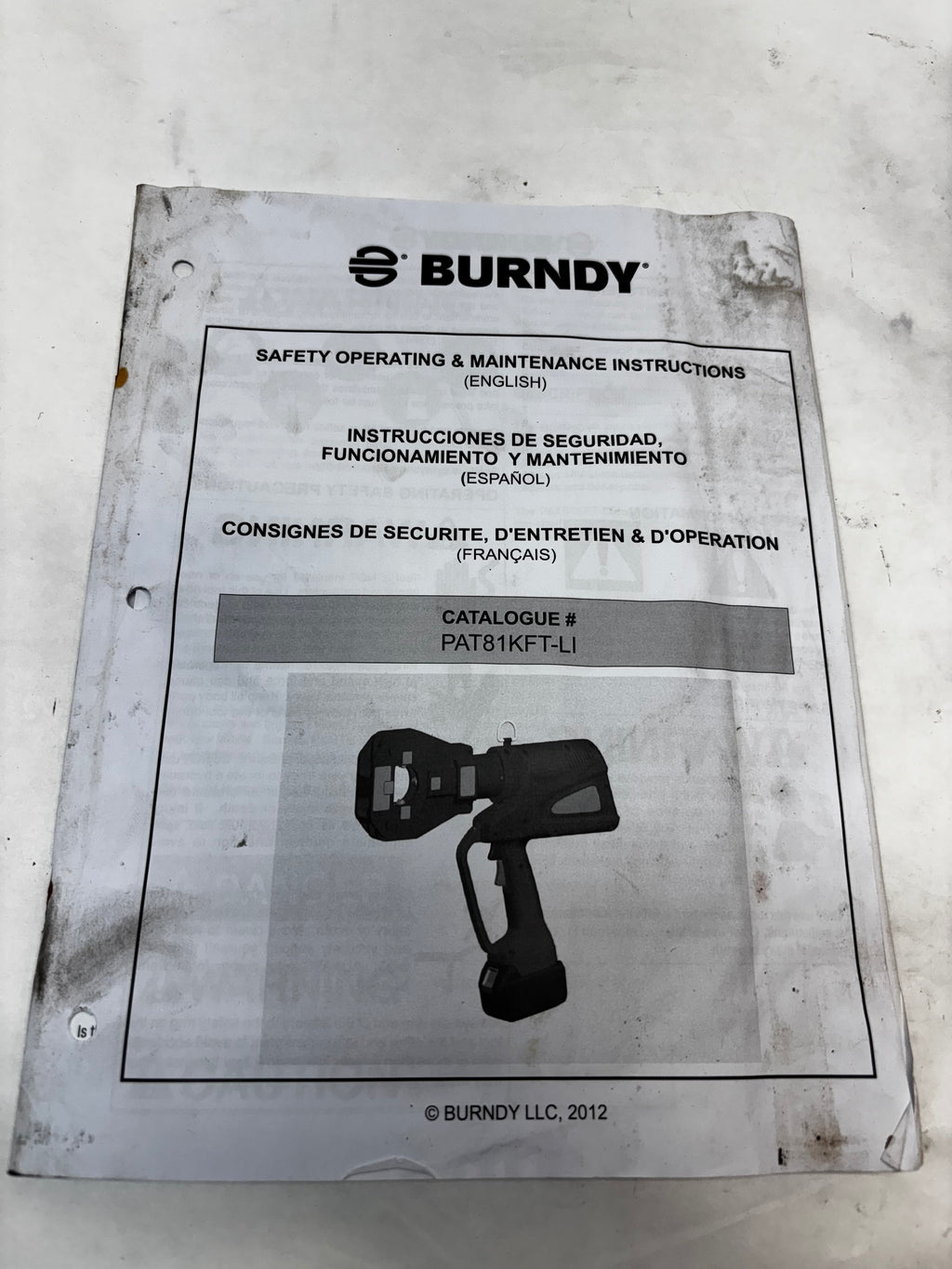 BURNDY PATRIOT HYDRAULIC CRIMPING TOOL PAT81KFTLI 4-POINT(R) LITHIUM-I