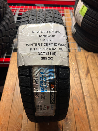 2 NEW OLD STOCK HANKOOK WINTER I*CEPT IZ W606 P 175 65 14 82T SL WINTER TIRES 1015079