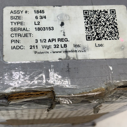 VAREL INDUSTRIES WORKOVER BIT 6-3/4" L2 TYPE 1845