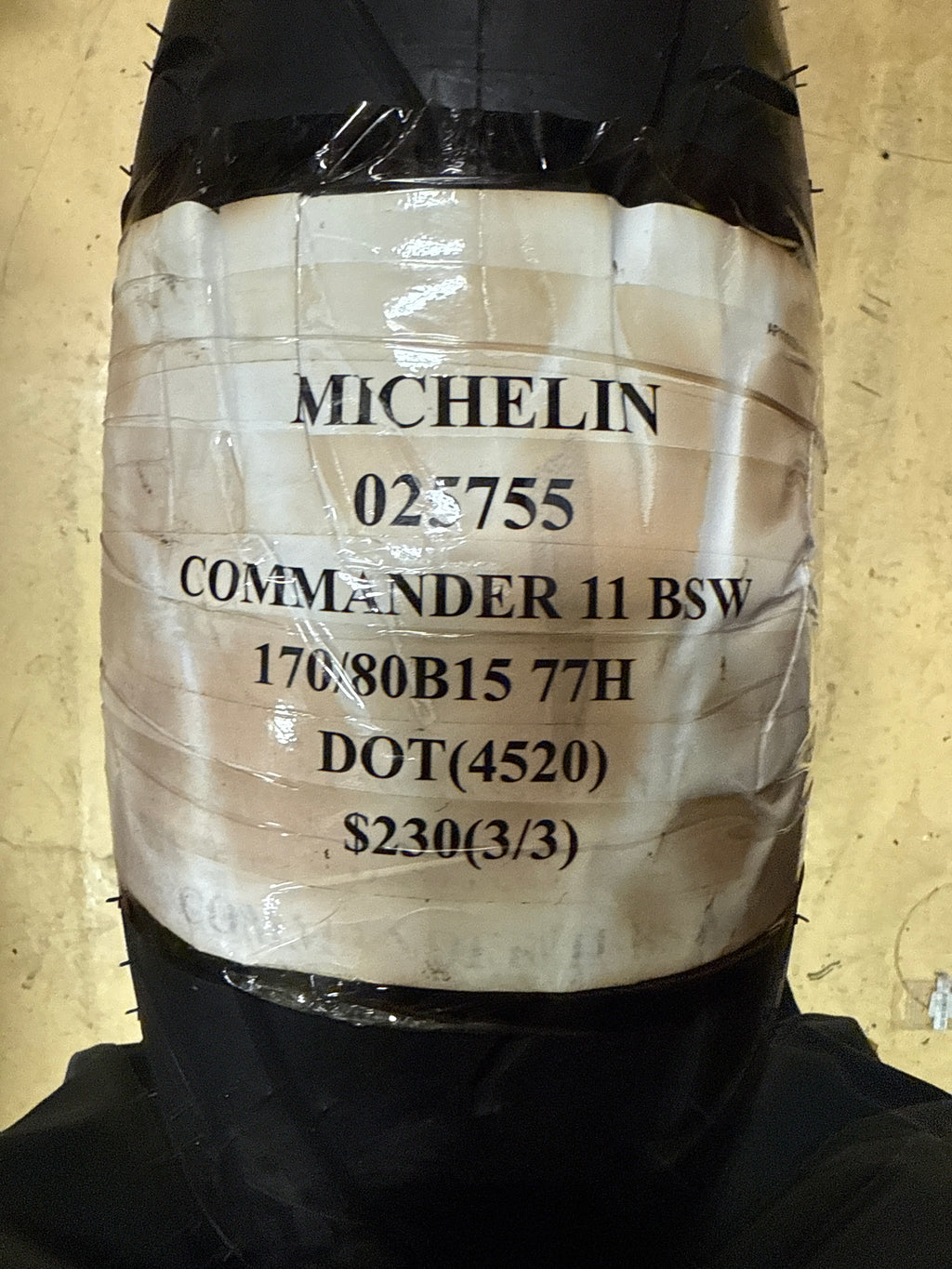 NOS MICHELIN COMMANDER II BSW 170 80 15 77H REAR MOTORCYCLE TIRE 025755