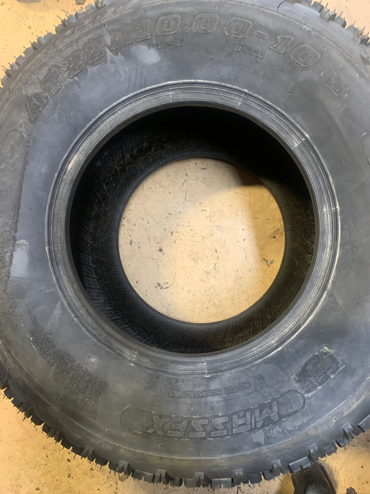 NOS MASSFX  BSW AT 22 10 10 39J 4 PLY ATV/UTV TIRE MO221010