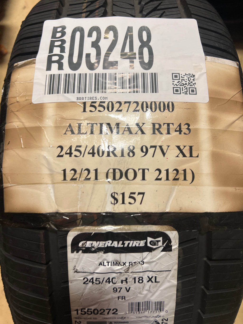 NEW GENERAL ALTIMAX RT43 P 245 40 18 97V XL ALL SEASON TIRE 15502720000