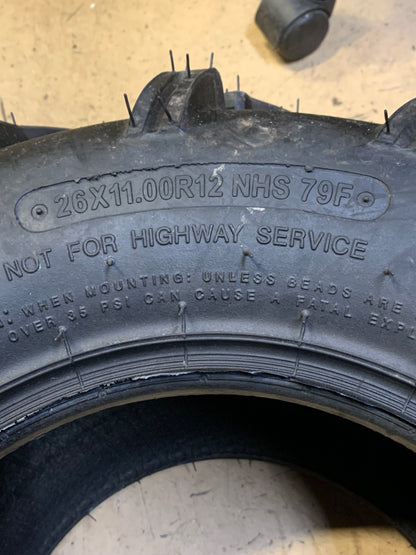 CARLISLE ACT HD BSW   26 11 12 79F 6PLY ATV/UTV TIRE 560466