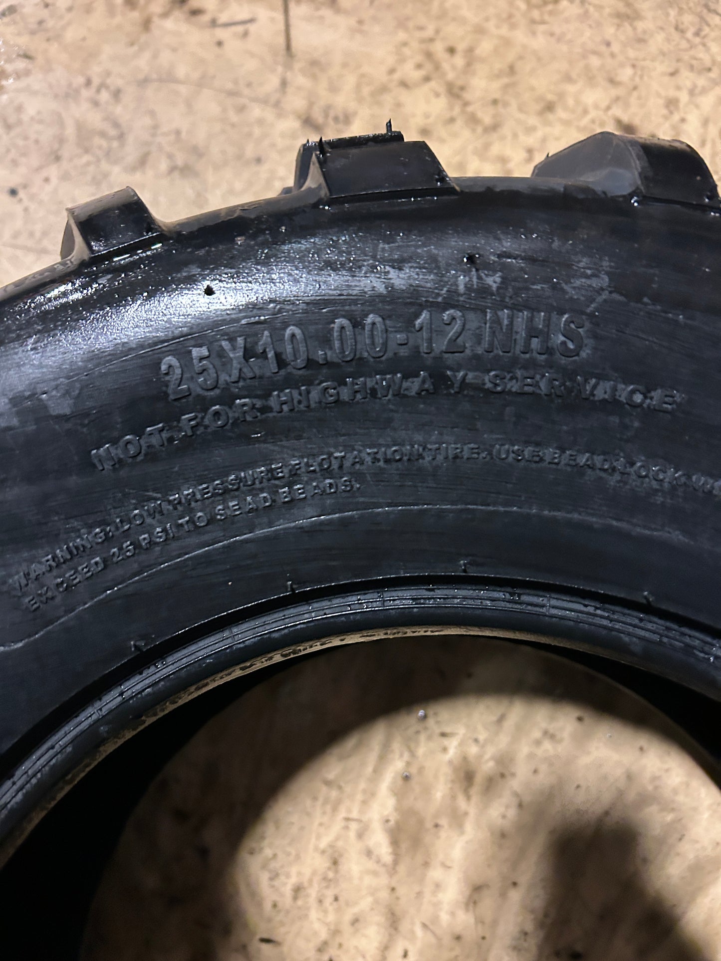 CARLSTAR AT489 BSW  25 10 12 4PLY ATV/UTV TIRE 6P07691