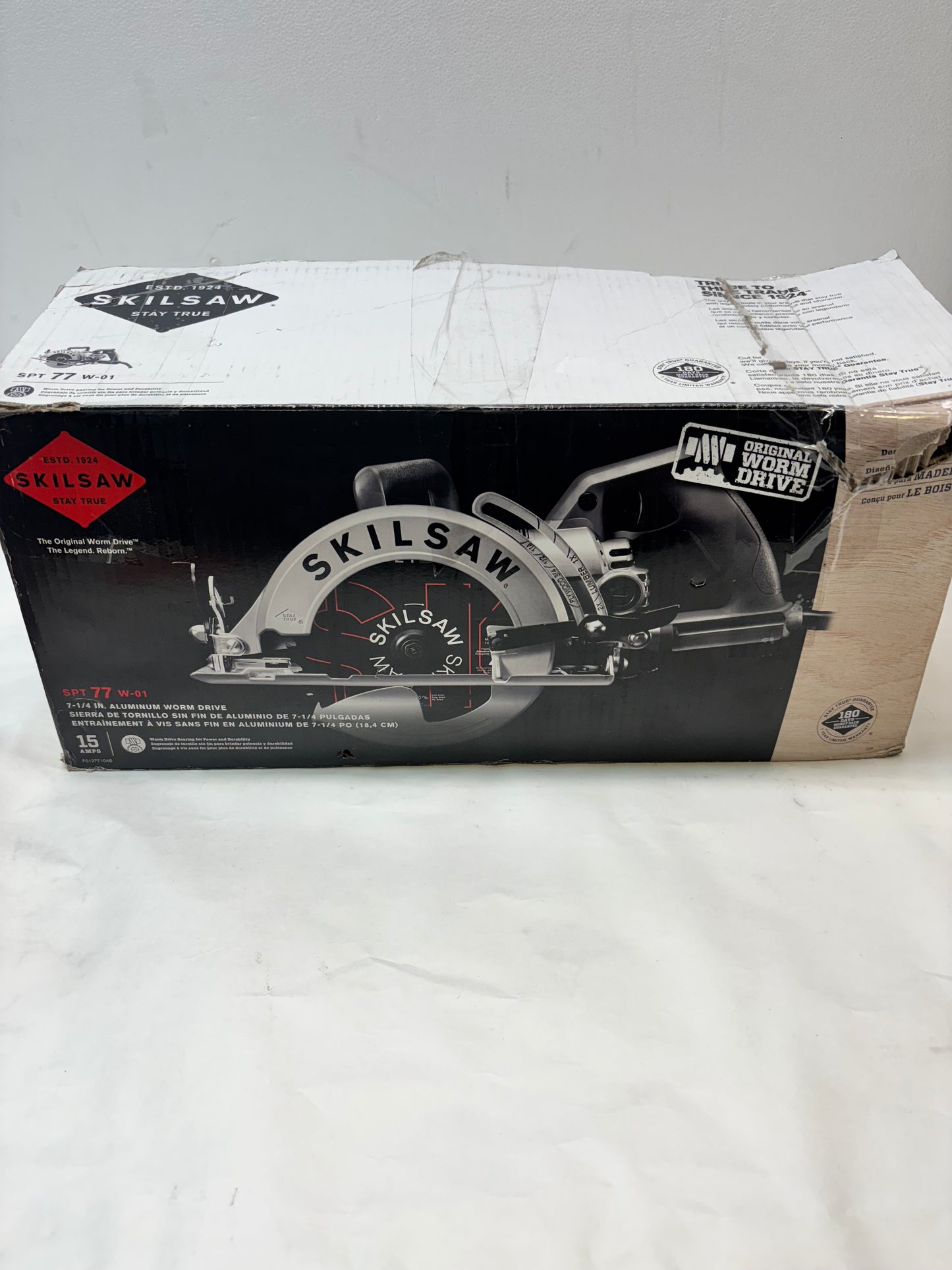 SKILSAW SPT77W-01 15-AMP 7-1/4-INCH ALUMINUM WORM DRIVE CIRCULAR SAW