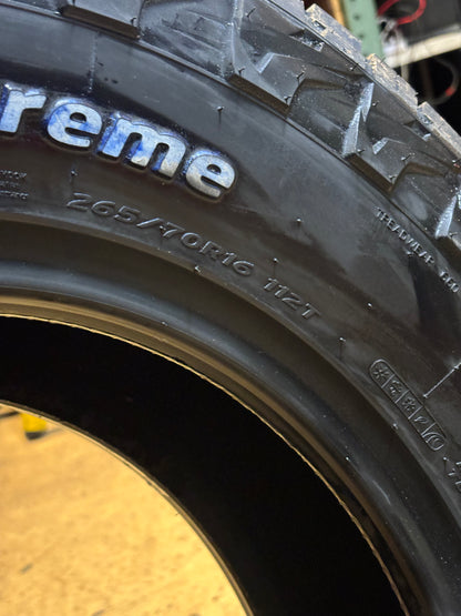 HANKOOK DYNAPRO AT2 XTREME RF12 RWL P 265 70 16 112T SL ALL TERRAIN TIRE 1029782