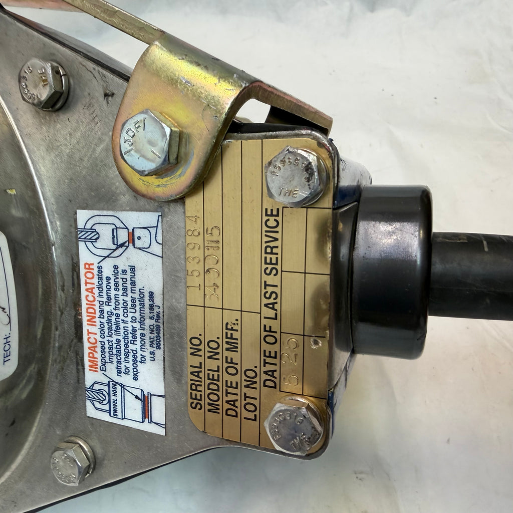USED DBI SALA 3400115 SELF RETRACTING LIFELINE CONFINED SPACE WINCH 50 FT