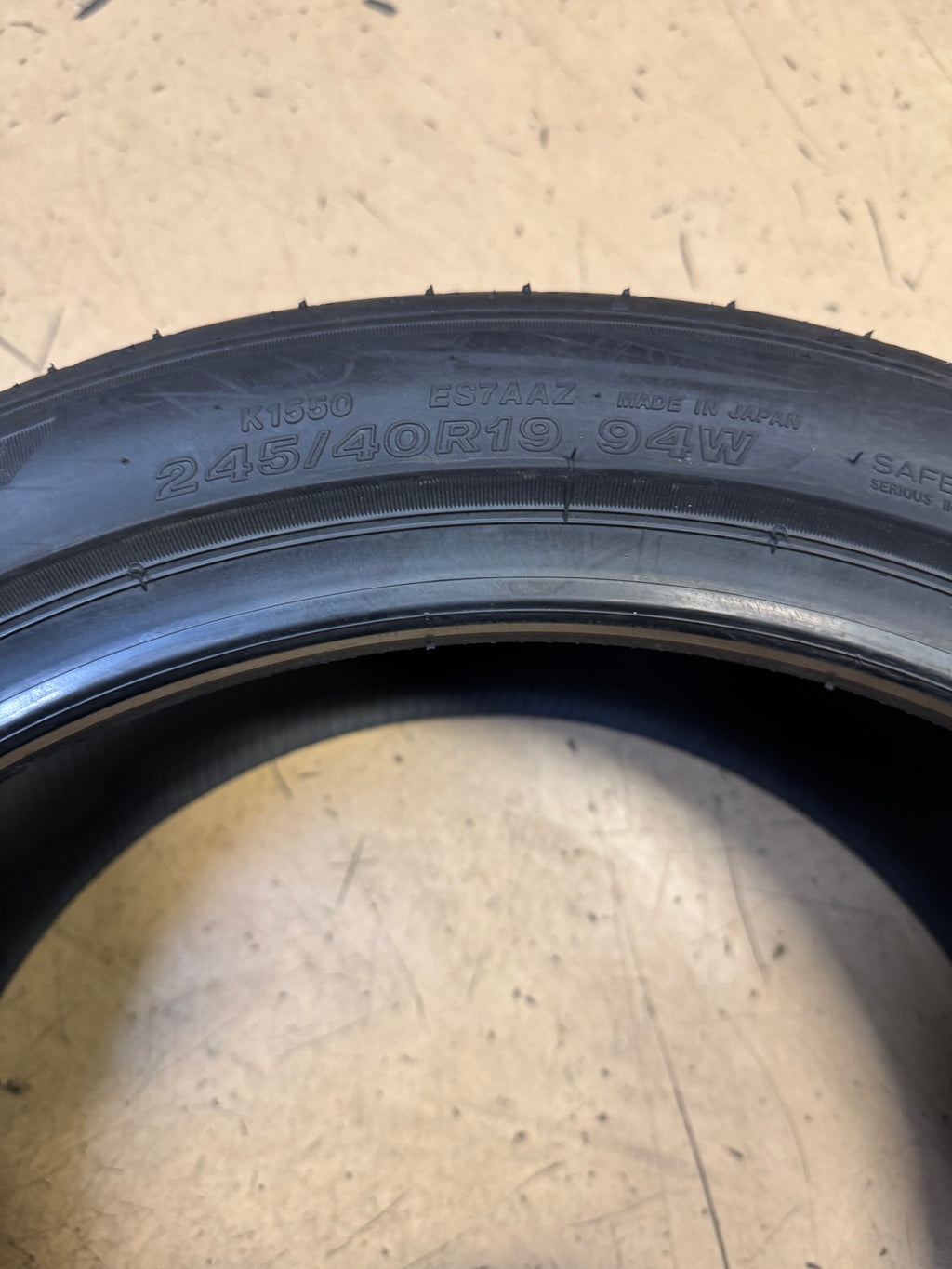 BRIDGESTONE POTENZA S007 BSW P 245 40 19 94W UHP SUMMER TIRE 009044