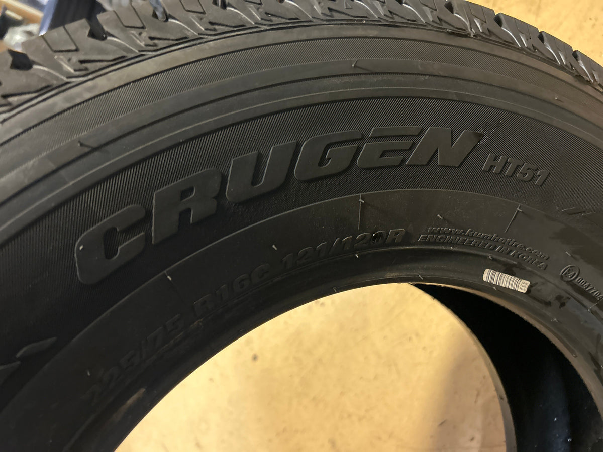 KUMHO CRUGEN HT51 BSW P 225 75 16C 121R 10PLY ALL SEASON TIRE 2282043