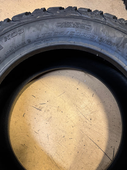 BFGOODRICH ALL-TERRAIN T/A KO3 BSW LT 265 60 18 114/110S 8PLY  TIRE 03501