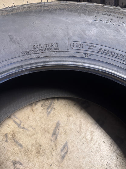 NOS HERCULES TERRA TRAC ATII OWL P 245 70 17 110T ALL TERRAIN TIRE 04368