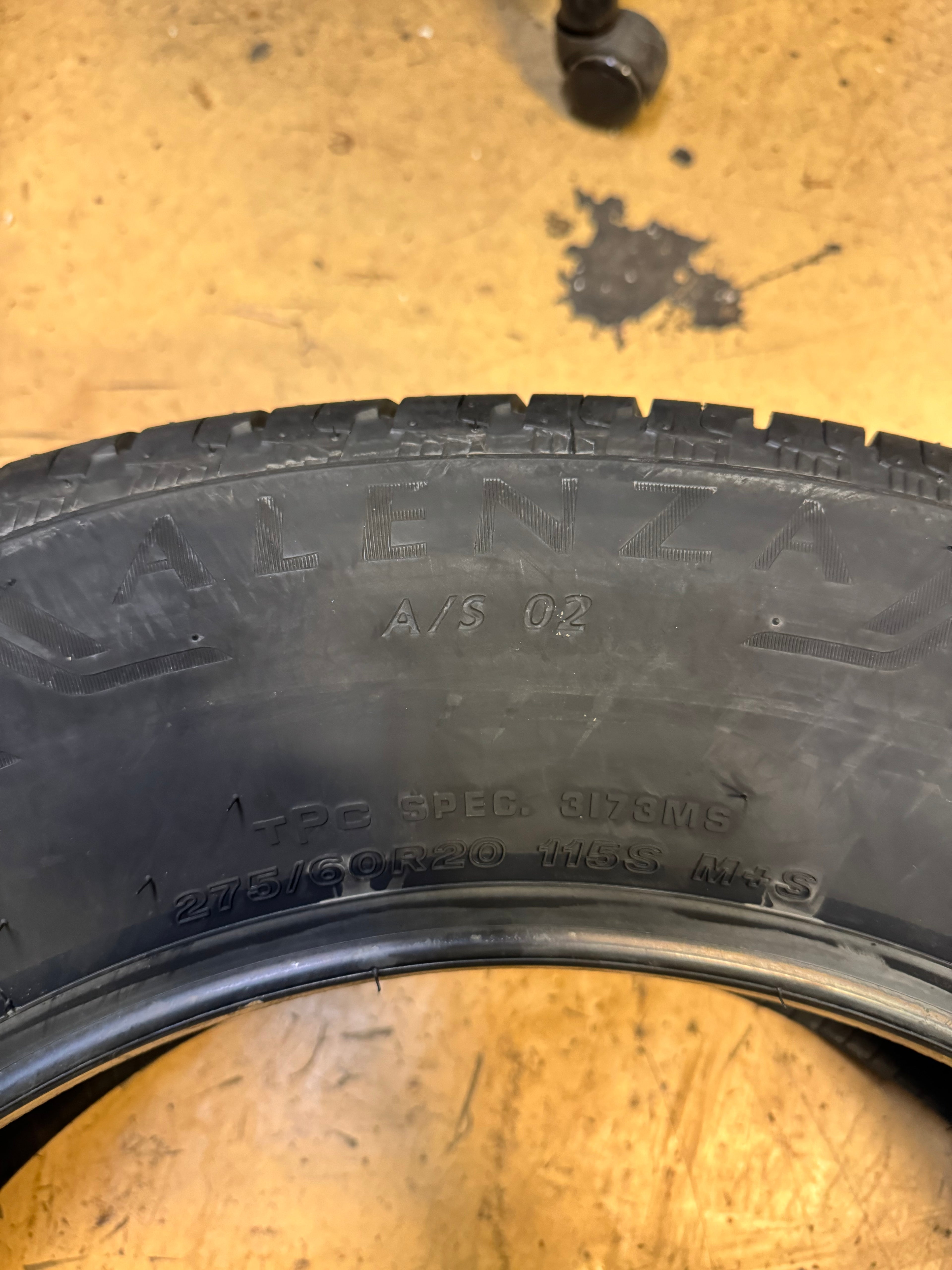 (KSL ONLY) 4 BRIDGESTONE ALENZA A/S 02 BSW P 275 60 20 115S ALL SEASON TIRE 005510