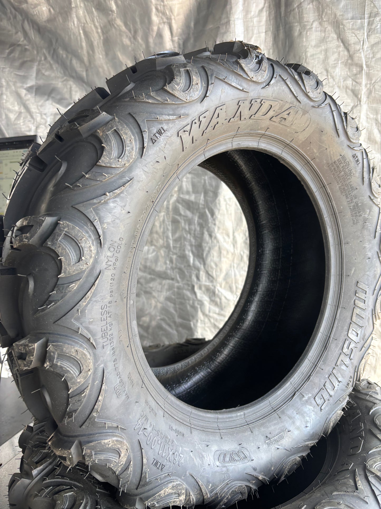 WANDA MUD SLINGER WU06 BSW AT 26 11 14 71J 6PLY ATV UTV TIRE 10302