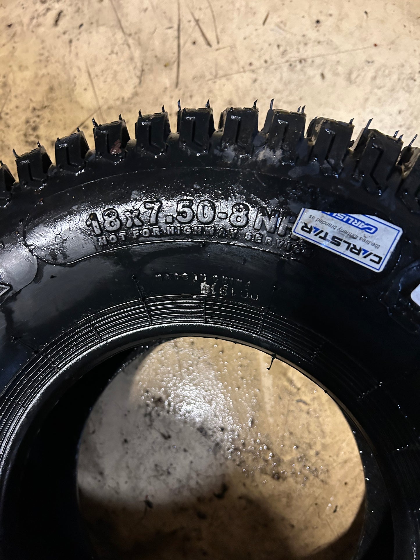 CARLSTAR TURF MASTER BSW 18 7.5 8 4PLY LAWN TIRE 6L09091