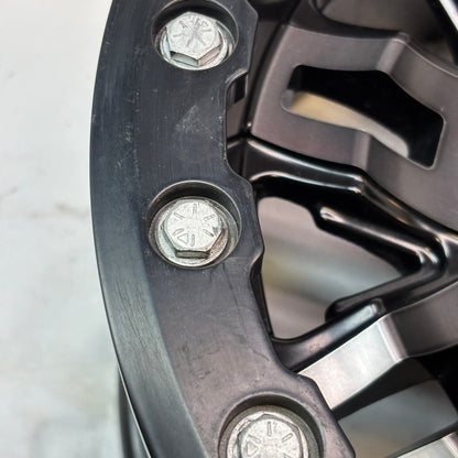 TUSK TETON BEADLOCK ATV/UTV GUN METAL/BLACK WHEELS 14X7 4/156 ET+5