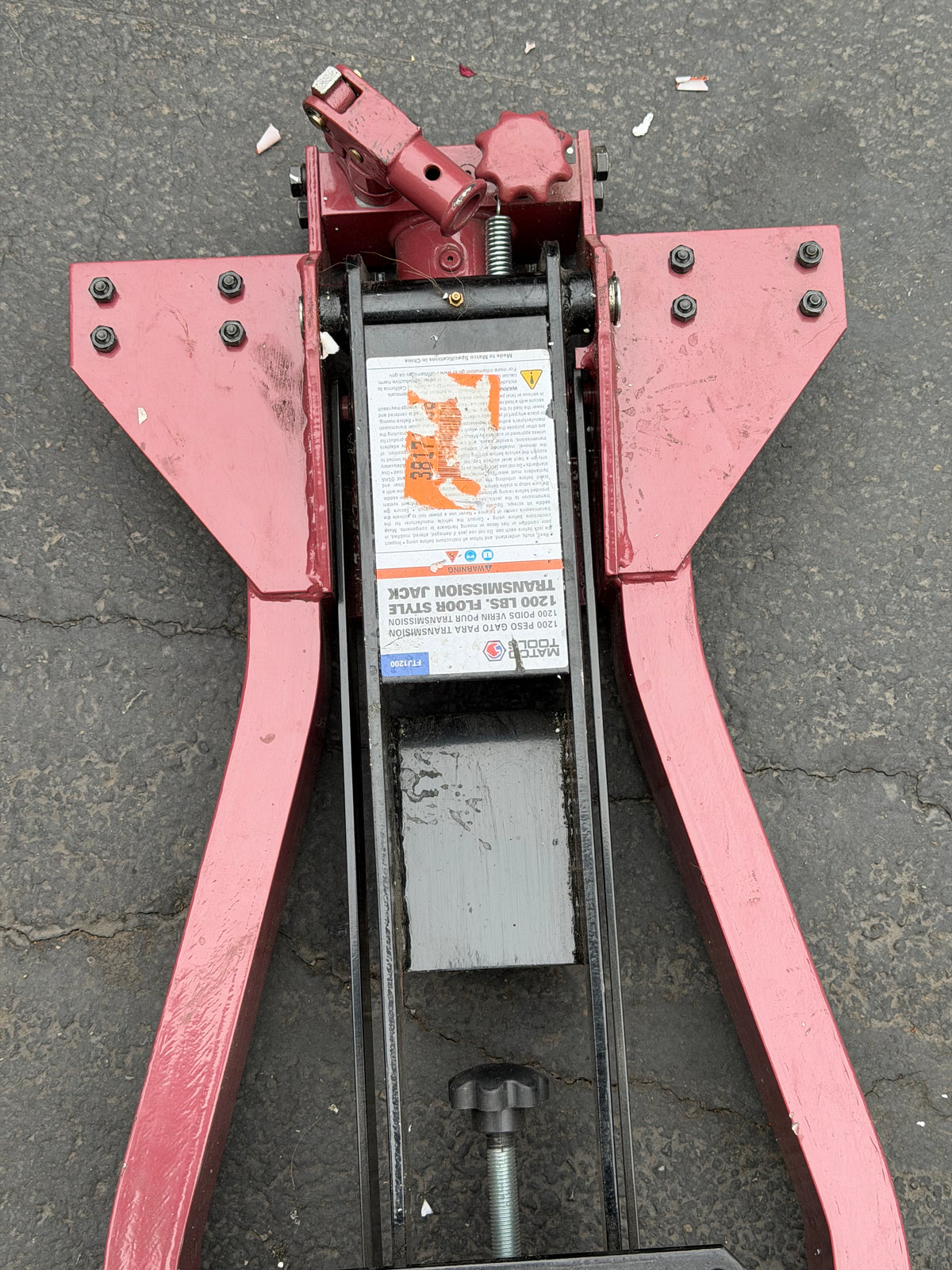 MATCO TOOLS 1200LBS FLOOR STYLE TRANSMISSION JACK FTJ1200