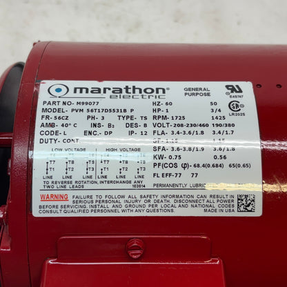 BELL AND GOSSET 90-39T PUMP 1 HP MOTOR 20 179053LF