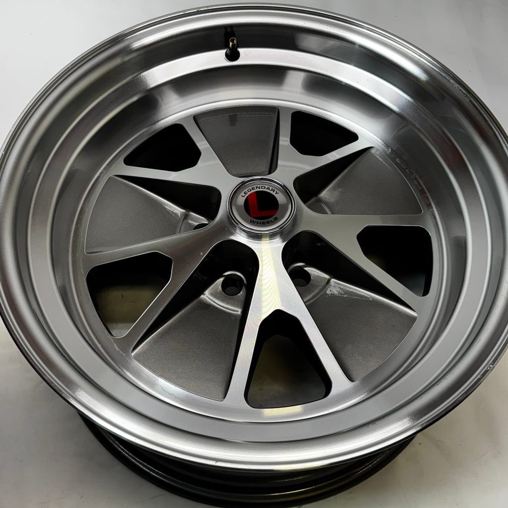 LEGENDARY WHEEL CO. STYLED ALLOY WHEEL 17"X8" CHARCOAL/MACHINED 5X114.3 ET7.4