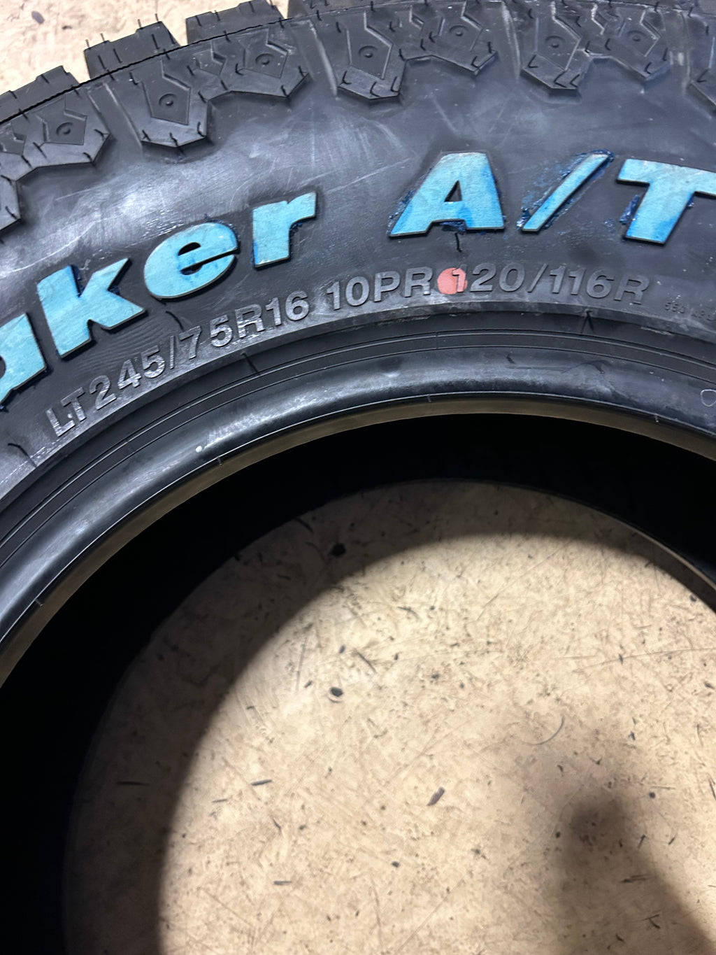 XCELLENT ROADBREAKER A/T RWL LT 245 75 16 120/116R 10PLY ALL TERRAIN TIRE EA0009
