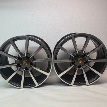 GENUINE PORSCHE 991 II C4 4S 4 S STAGGERED SET OF WHEELS R: 20X11 ET56 F: 20X8.5 ET49