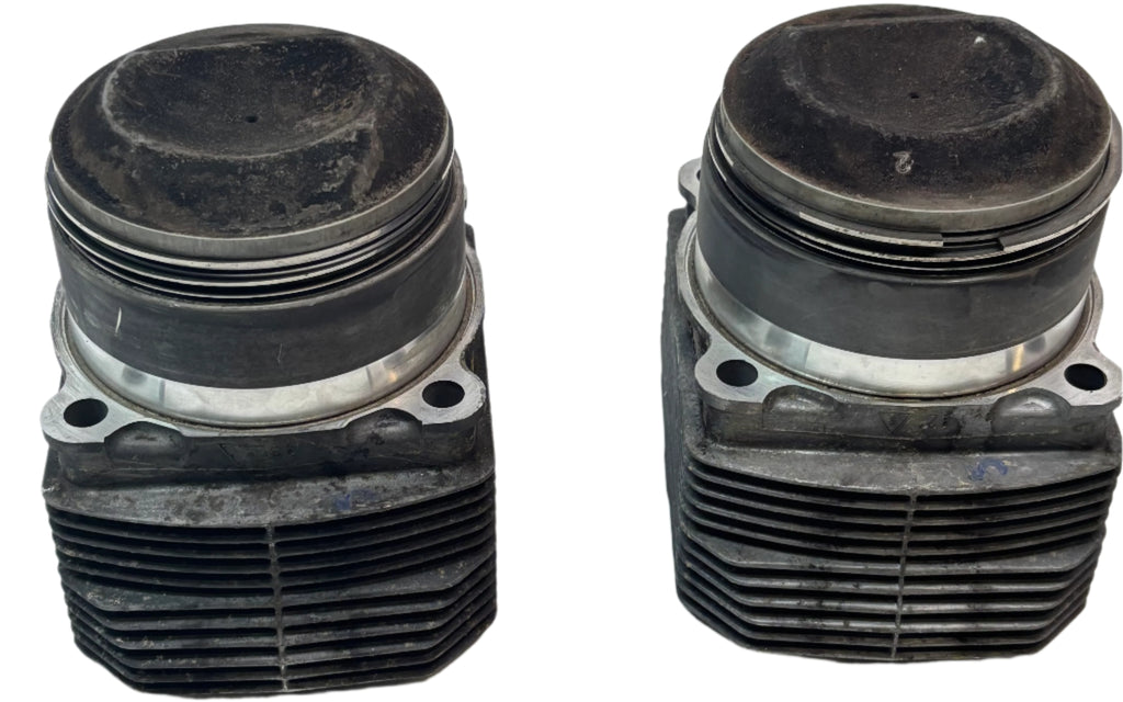 2 USED GENUINE PORSCHE 964 3.6L PISTONS, CYLINDERS, PINS, RINGS 95ZN6 ++++