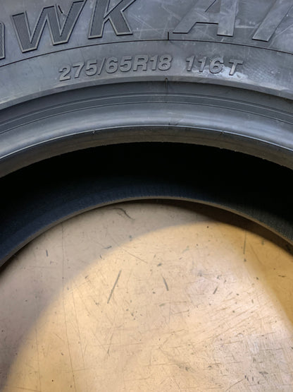 ACHILLES DESERT HAWK AT3 BSW P 275 65 18 116T ALL TERRAIN TIRE ADK63