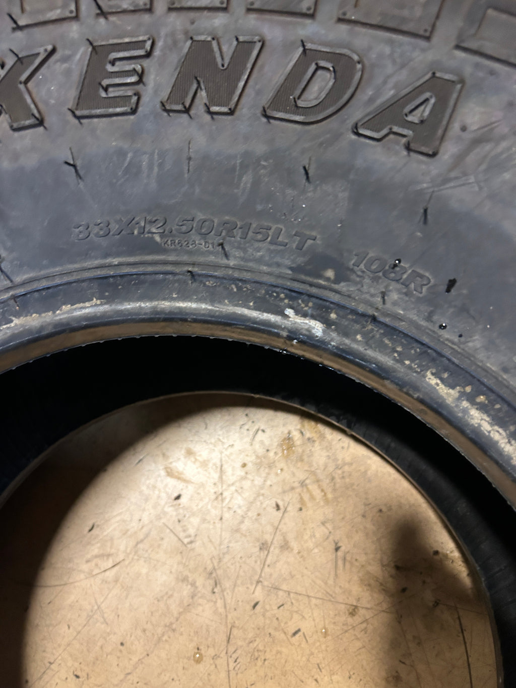 USED 14/32” KENDA KLEVER A/T KR628 BSW LT 33 12.5 15 108R ALL TERRAIN TIRE 628003