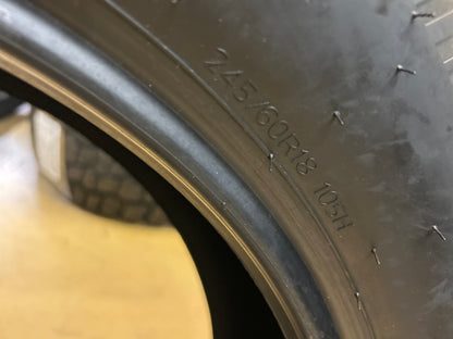 2 HANKOOK WEATHERFLEX GT H755A P 245 60 18 105H ALL TERRAIN TIRE 1036118