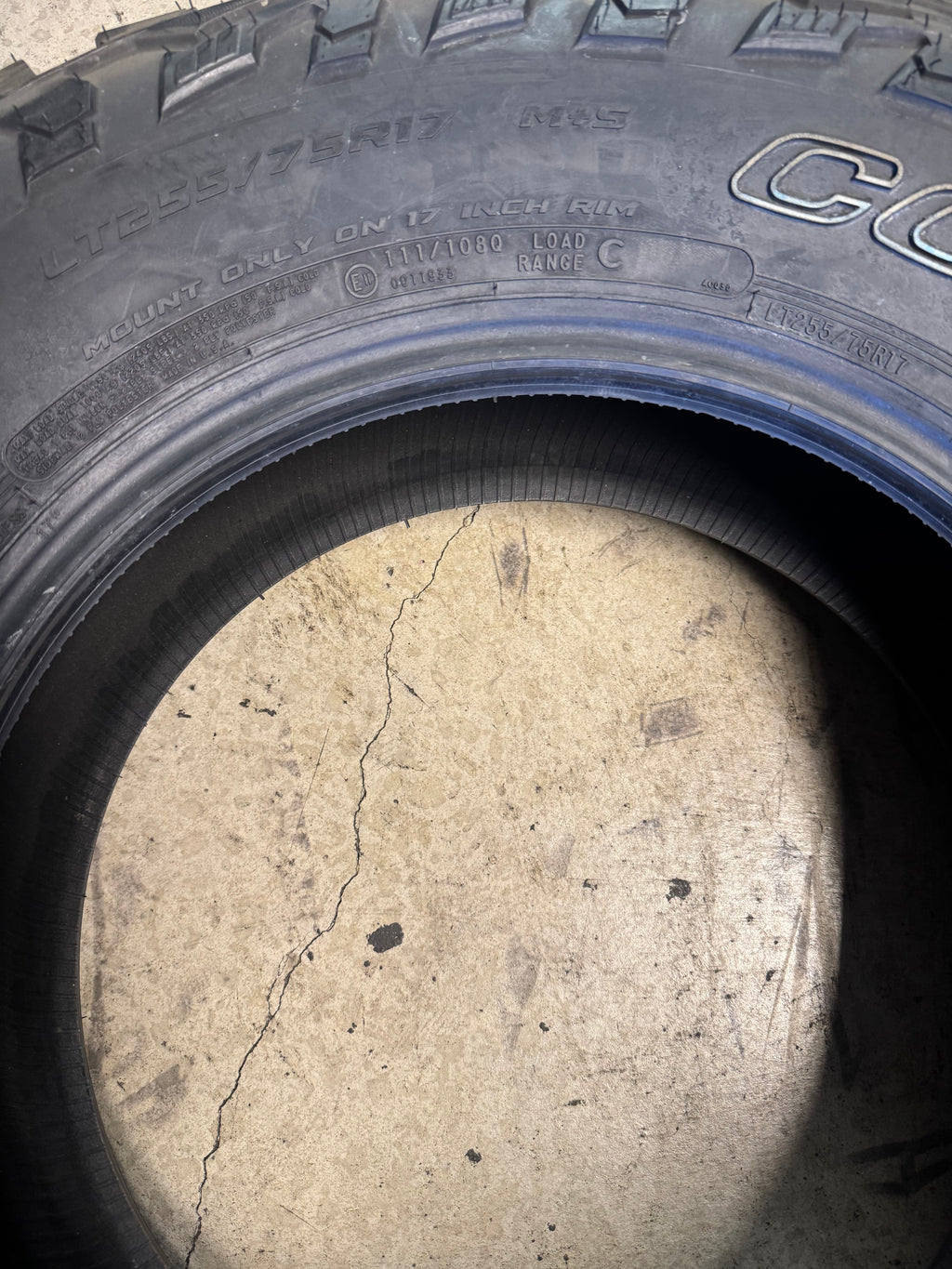 NOS MASTERCRAFT COURSER MXT OWL LT 255 75 17 111/108Q 6PLY MUD TERRAIN TIRE 90000023111