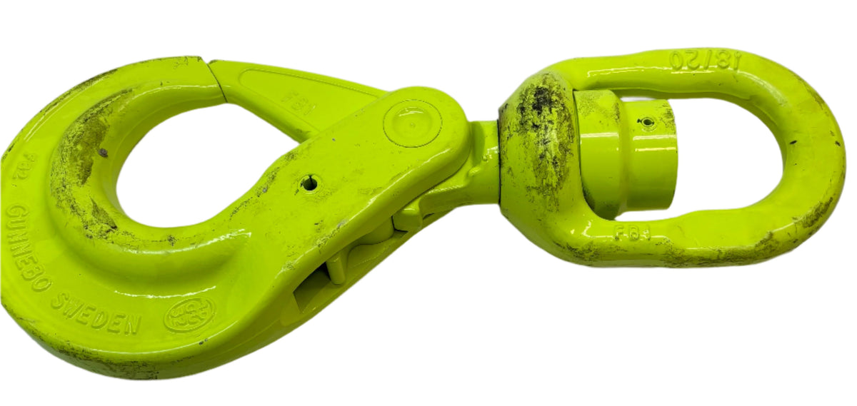 GUNNEBO 3/4" BKL-18/20-10 GRADE 100 SELF-CLOSING SWIVEL HOOK - 35273 LBS