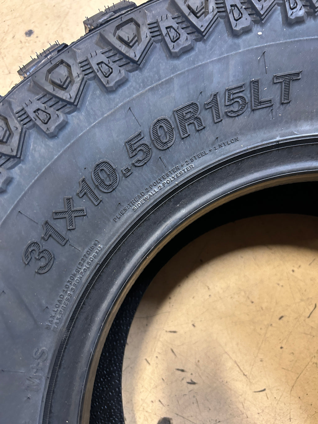 ATLAS PARALLER M/T BSW LT 31 10.5 15 109Q 6PLY MUD TIRE 221025129