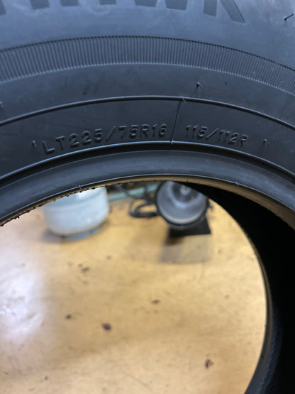 BLACKHAWK RIDGECRAWLER HT02 BSW LT 225 75 16 115/112R 10PLY ALL SEASON TIRE 1602491K