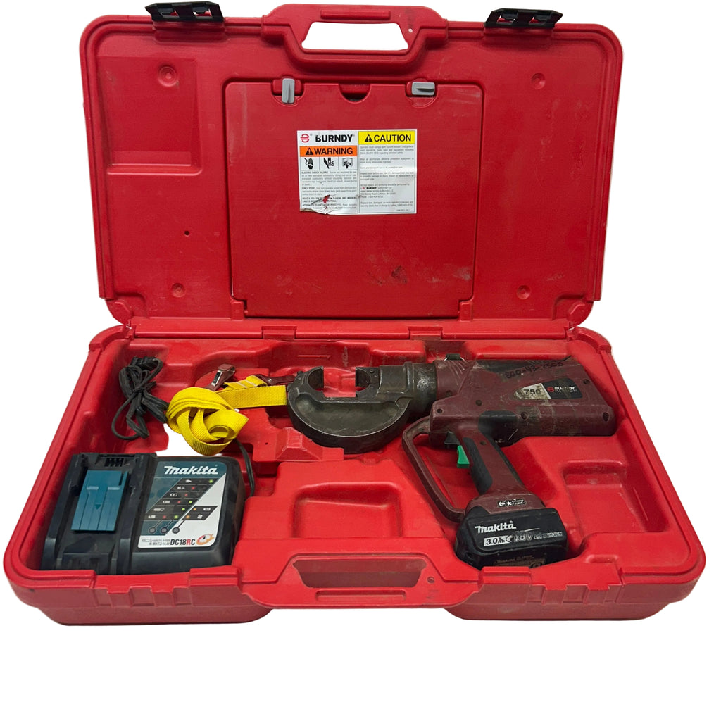 BURNDY PATRIOT 12-TON HYDRAULIC CRIMPER, 3.0AH 18V LI-ION  PAT750LI