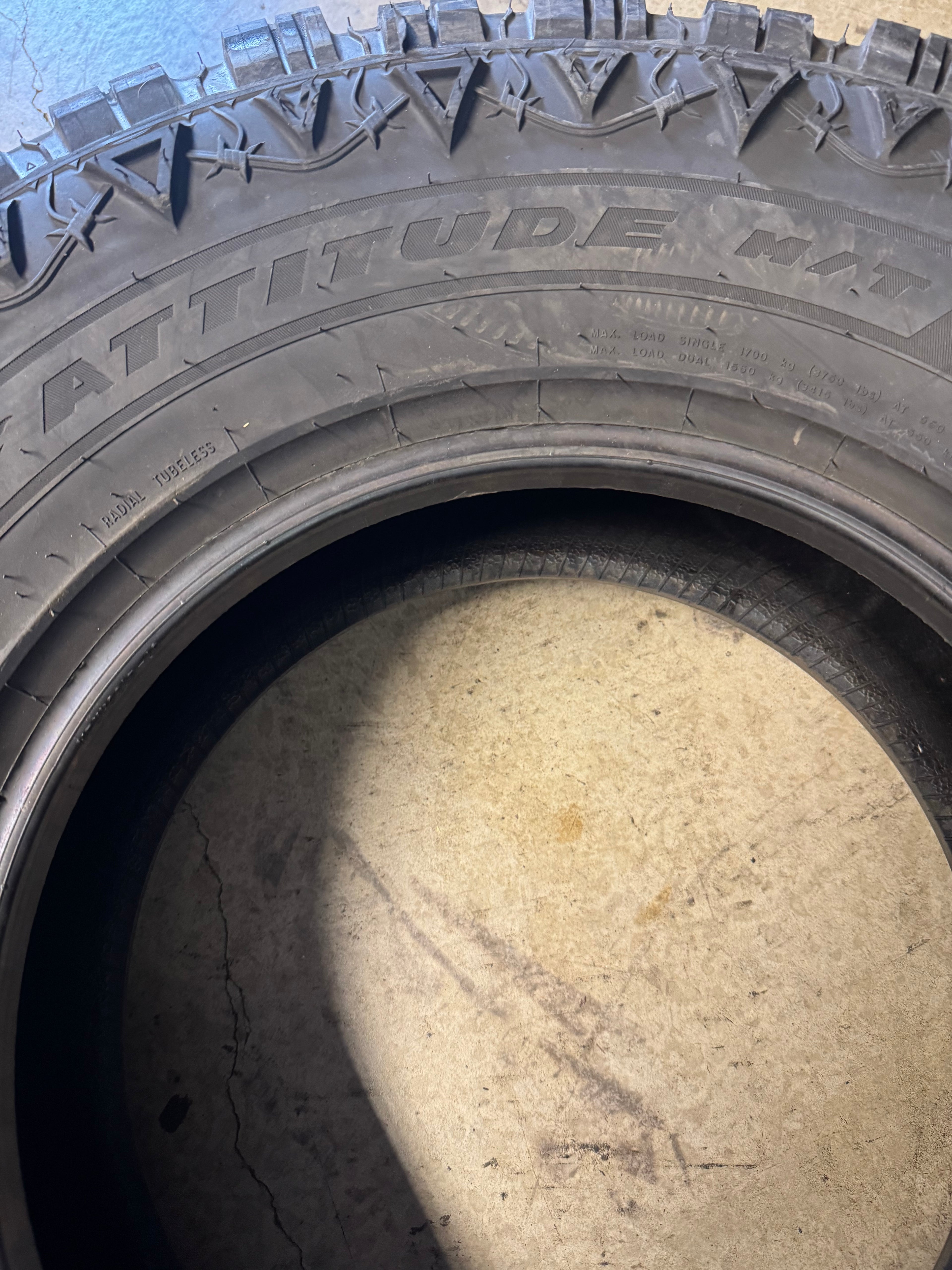 NOS FIERCE ATTITUDE M/T BSW LT 285 75 16 126/123P 10PLY MUD TERRAIN TIRE 357584295