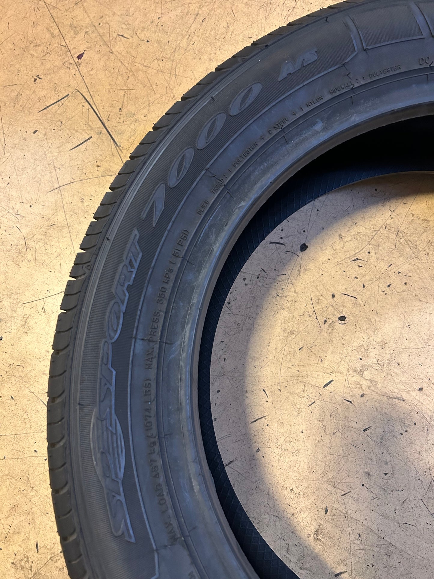 2 NOS DUNLOP SP SPORT 7000 A/S BSW P 185/55R16 83H ALL SEASON TIRE 265004140