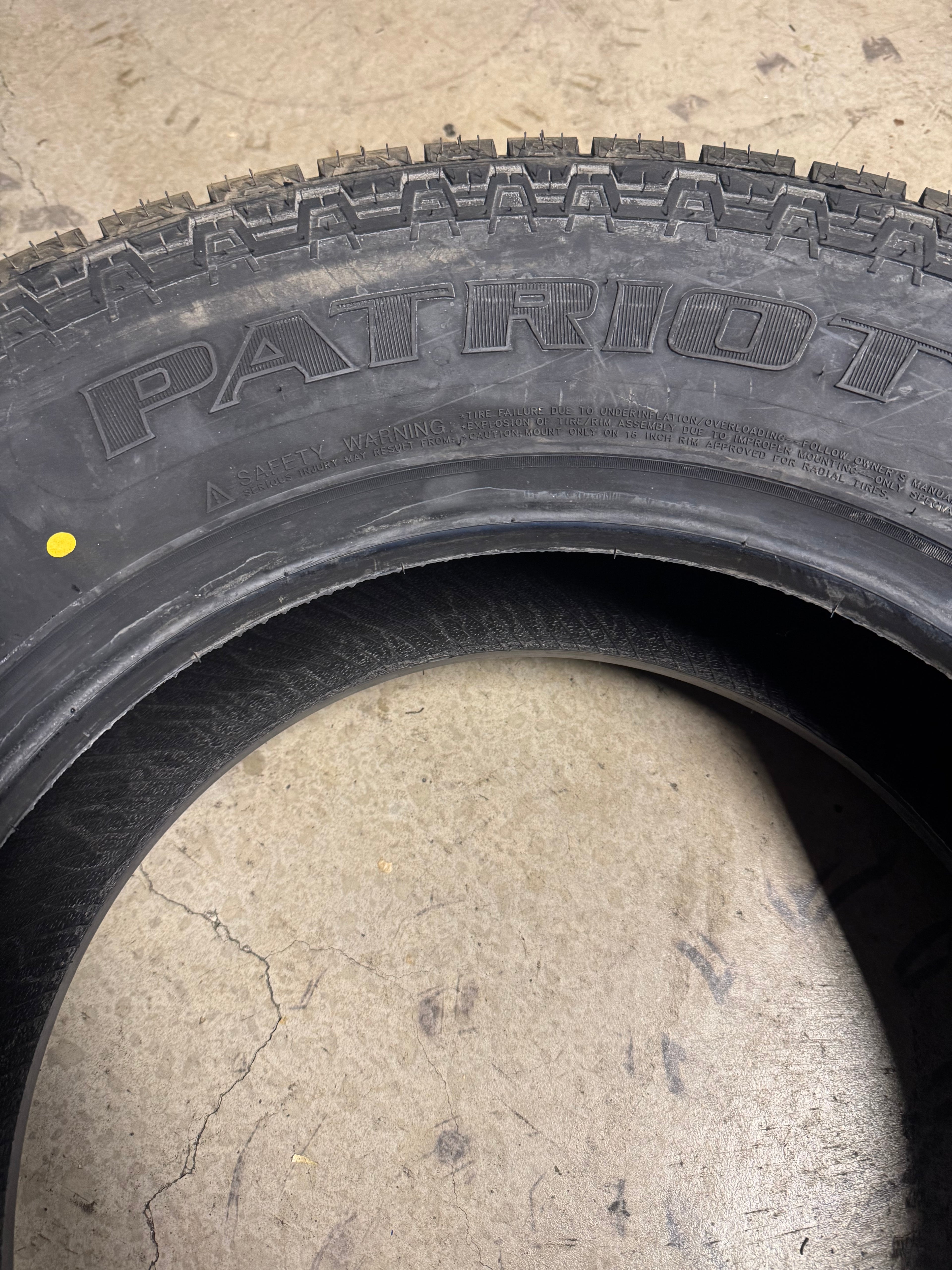 NOS PATRIOT A/T BSW LT 275 70 18 125/122S 10PLY ALL TERRAIN TIRE RSD0070