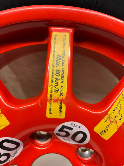 PORSCHE CAYENNE 11-18 SPARE WHEEL 18X6.5 ET28 5X130 TIRE 195/75R18 106P RED 7P0 601 027 A