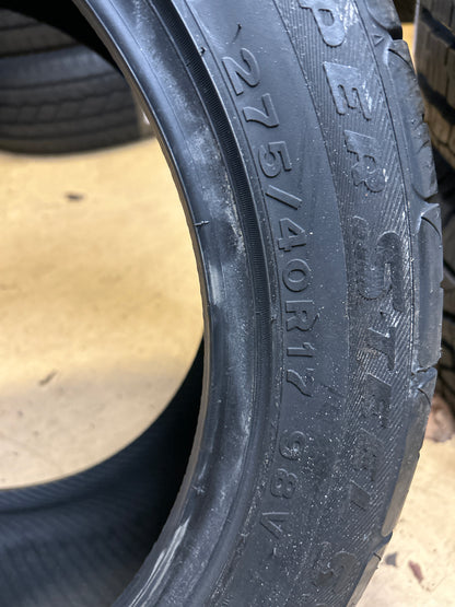 NOS 2 FEDERAL SUPER STEEL 595 BSW P 275 40 17 98V PERFORMANCE TIRE 14GL7A