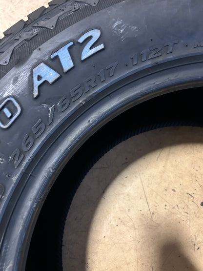 HANKOOK DYNAPRO AT2 OWL P 265 65 17 112T ALL TERRAIN TIRE 1023457