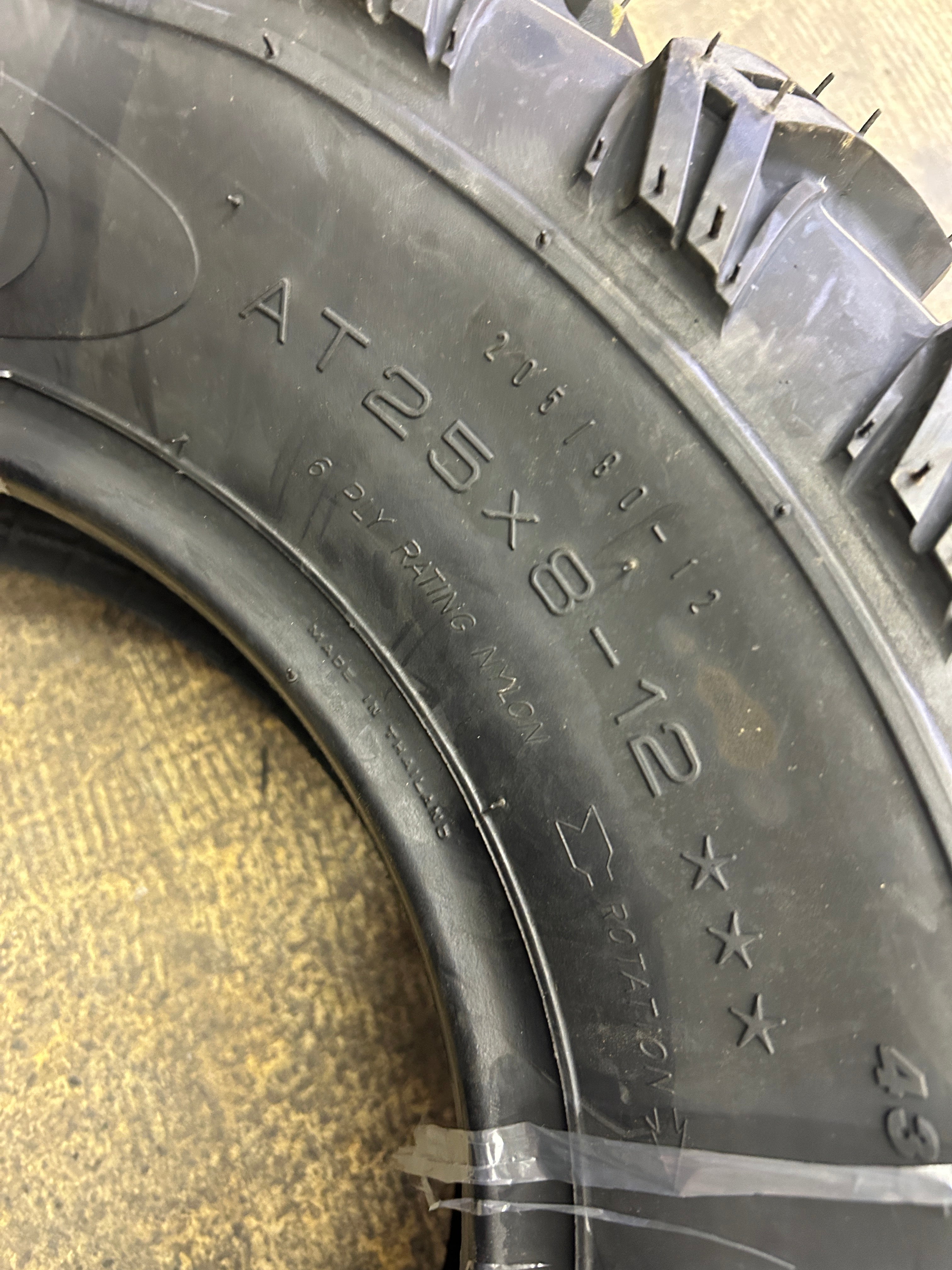 AMS BLACK WIDOW BSW AT 25 8 12 43J ATV/UTV TIRE 12583511