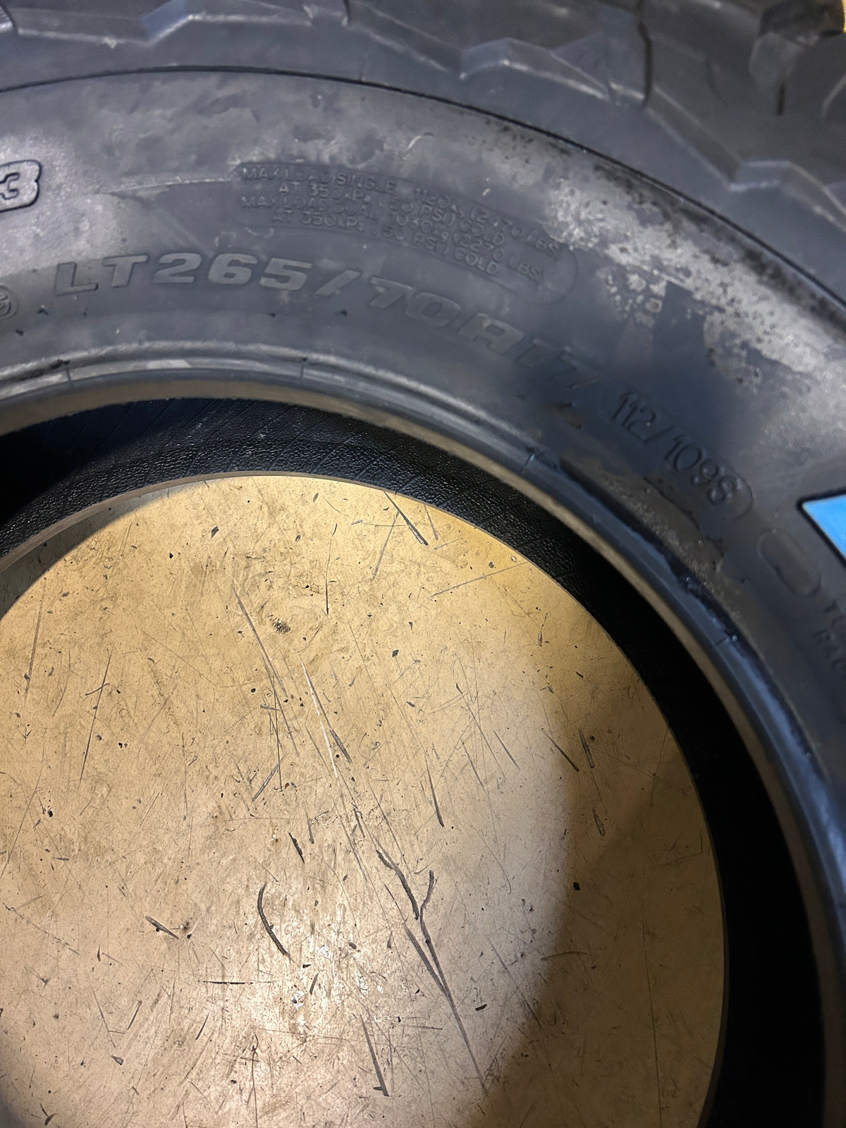 BFGOODRICH ALL TERRAIN T/A KO3 RWL LT 265 70 17 112/109S 6PLY TIRE 59614