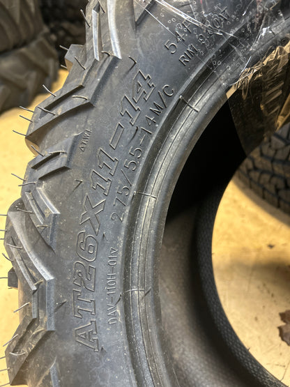 DUHOW DAV110H BSW AT 26 11 14 54F 6PLY ATV/UTV TIRE