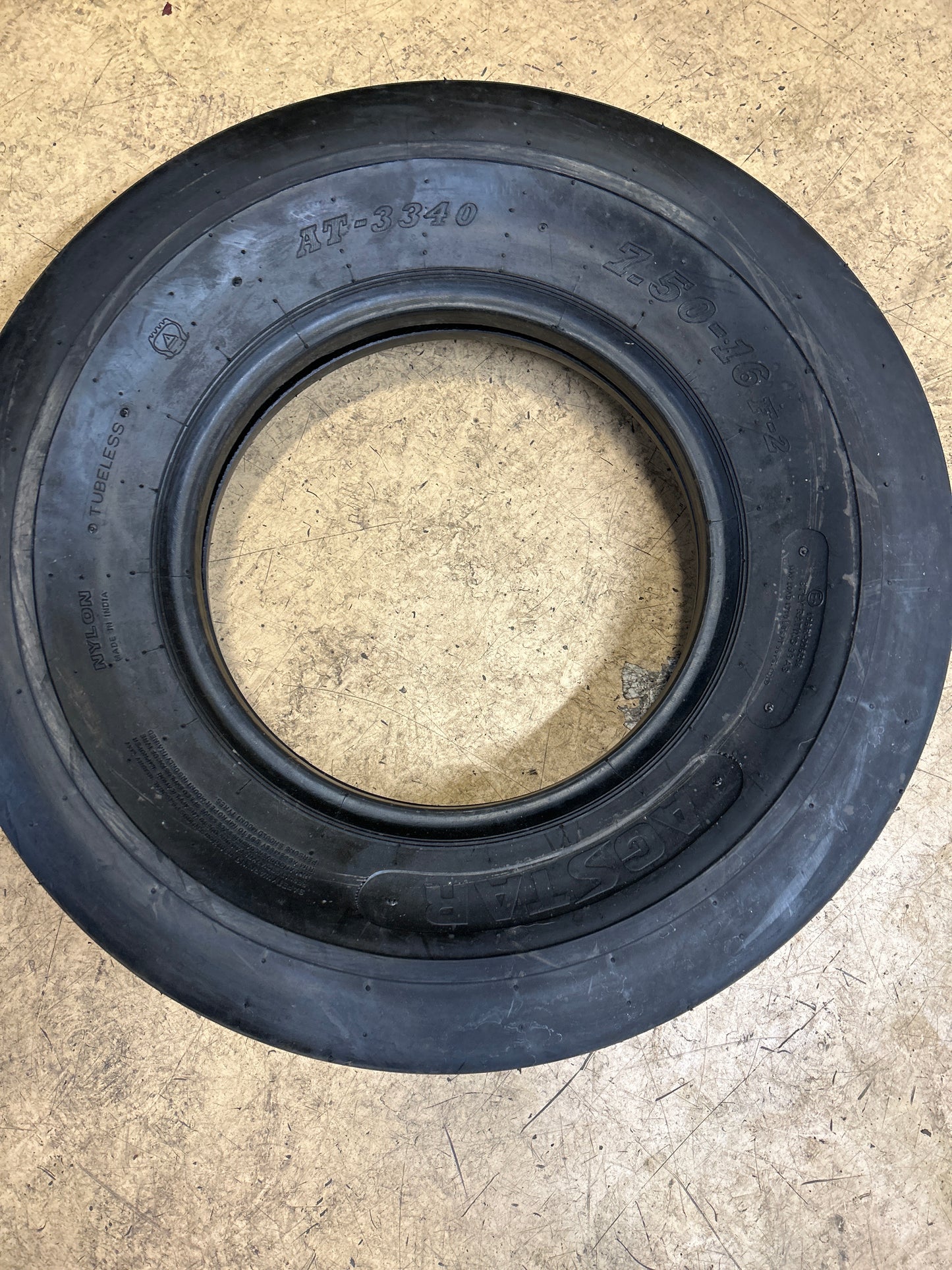 AGSTAR AT-3340  BSW  7 50 16 F-2 FARM TIRE 200130625